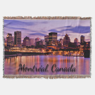 Montreal Cityscape Throw Blanket