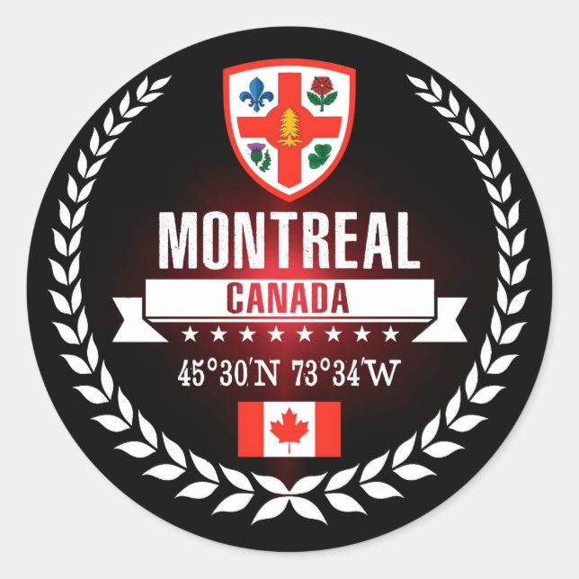 Montreal Classic Round Sticker (Front)