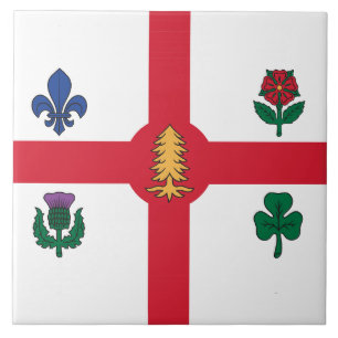 Montreal Flag on Tile