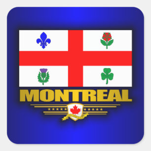 Montreal Flag Square Sticker