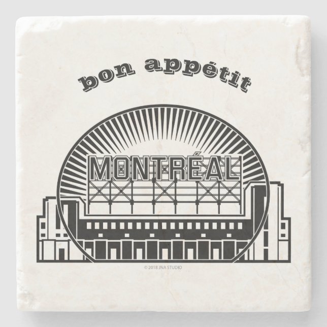Montreal Landmark Stone Coaster (Front)