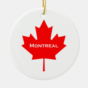 Montreal Maple Leaf Ceramic Ornament
