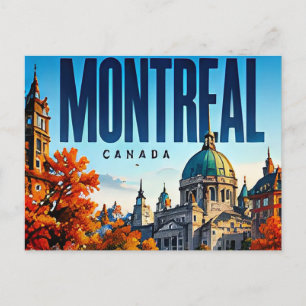 🍁 Montreal Modern Skyline City Style 🍁 Postcard