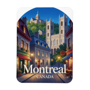 Montreal Old Quebec Architecture Travel Magnet