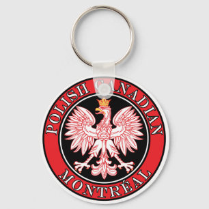 Montreal Polish Canadian Eagle Key Ring