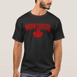 Montreal Quebec Canada Maple Leaf Canadian Flag Pr T-Shirt