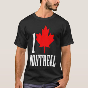 Montreal Quebec Canada Maple Leaf Canadian Flag Pr T-Shirt