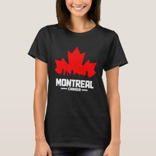 Montreal Quebec Canada Maple Leaf Canadian Flag Sk T-Shirt