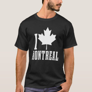 Montreal Quebec Canada Maple Leaf Red Canadian Fla T-Shirt