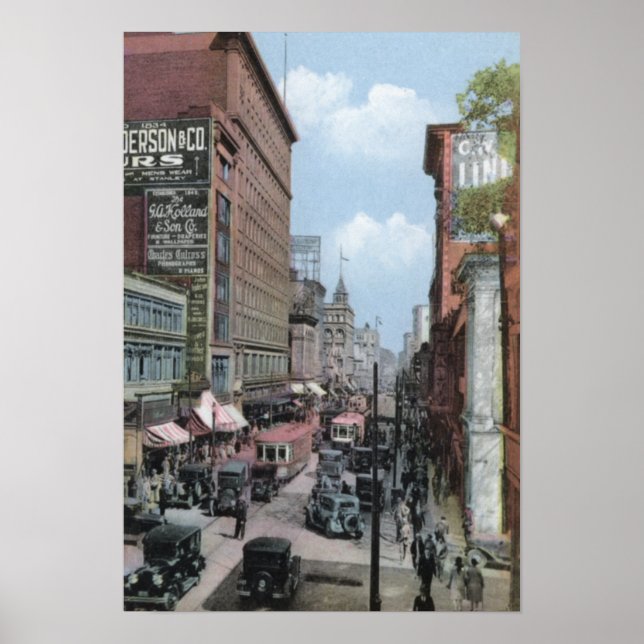 Montreal Quebec Canada St Catherine Street Poster (Front)