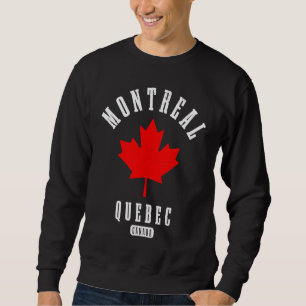Montreal Quebec Canada Vintage Pride Canadian Flag Sweatshirt