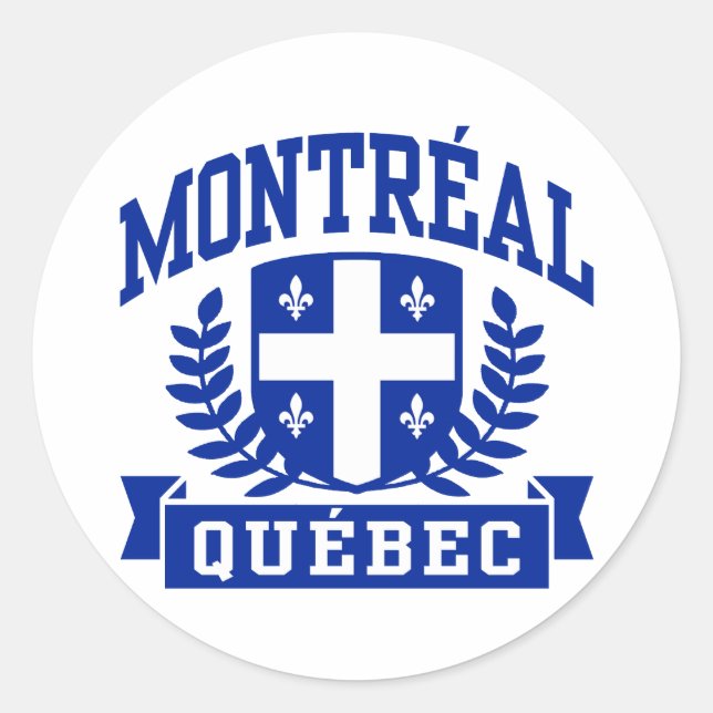 Montreal Quebec Classic Round Sticker (Front)