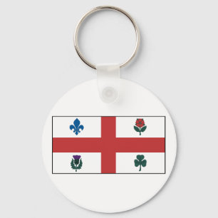 Montreal Quebec Flag Key Ring