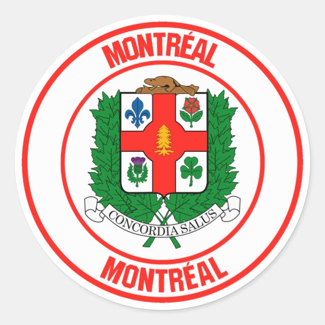 Montreal Round Emblem Classic Round Sticker (Front)