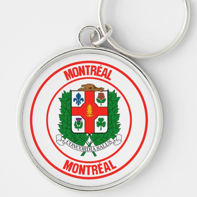 Montreal Round Emblem Key Ring (Front)