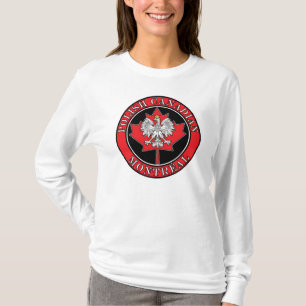 Montreal Round Polish Canadian Leaf T-Shirt