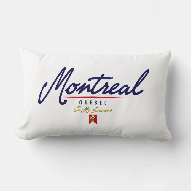 Montreal Script Lumbar Cushion (Front)