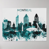 Montreal Skyline Art Poster