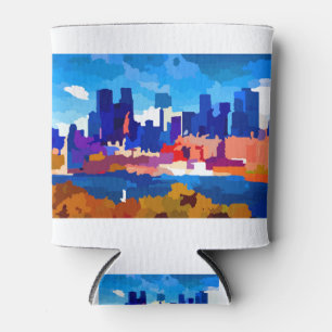 Montreal Skyline Business District Can Cooler