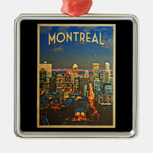 Montreal Skyline Metal Ornament