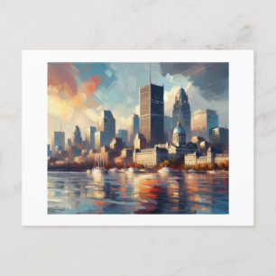 Montreal Skyline,  Postcard