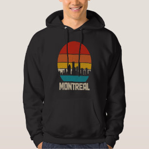 Montreal Skyline Quebec Canada Vintage Retro Pride Hoodie