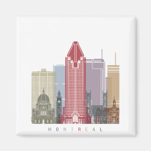 Montreal V2 skyline poster Magnet