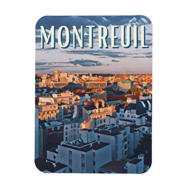 Montreuil Photo Vintage  Magnet (Vertical)