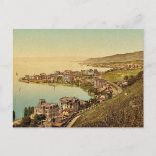 Montreux, and Clarens, Geneva Lake, Switzerland vi Postcard