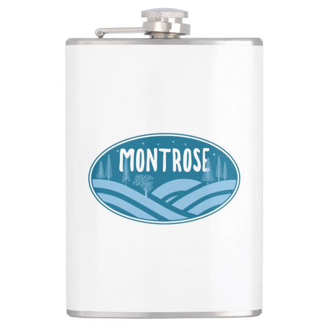 Montrose Colorado Outdoors Hip Flask (Front)