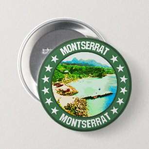 Montserrat 7.5 cm round badge