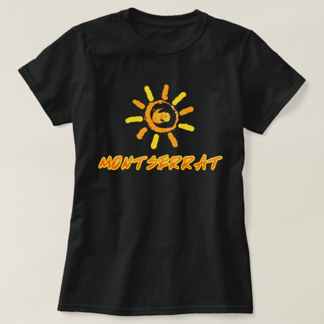 Montserrat bright yellow & orange T-Shirt (Design Front)