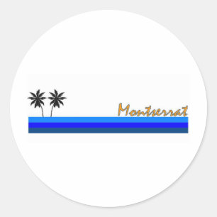 Montserrat Classic Round Sticker