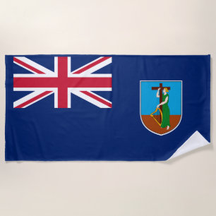 Montserrat Flag Beach Towel