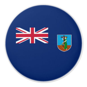 Montserrat Flag Ceramic Knob