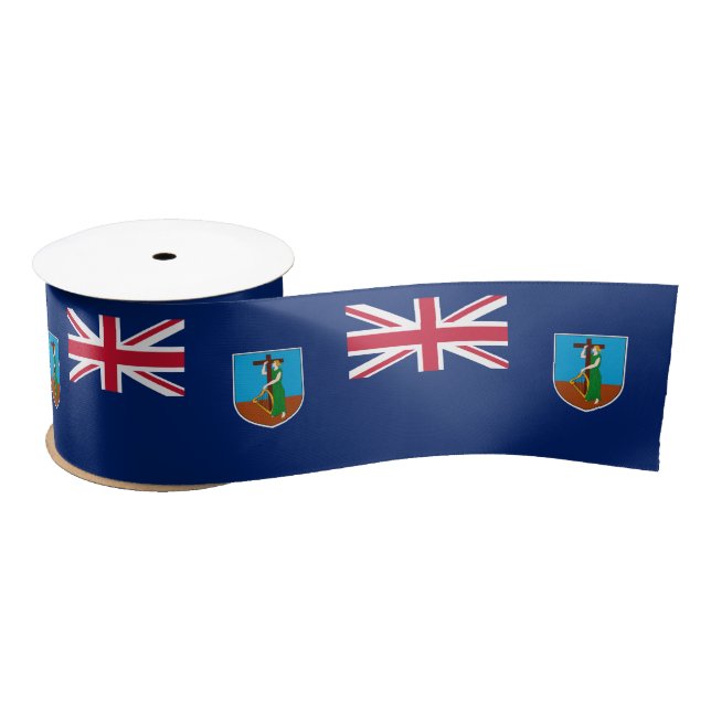 Montserrat Flag Satin Ribbon (Spool)