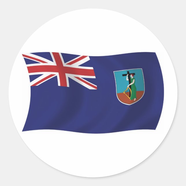 Montserrat Flag Sticker (Front)