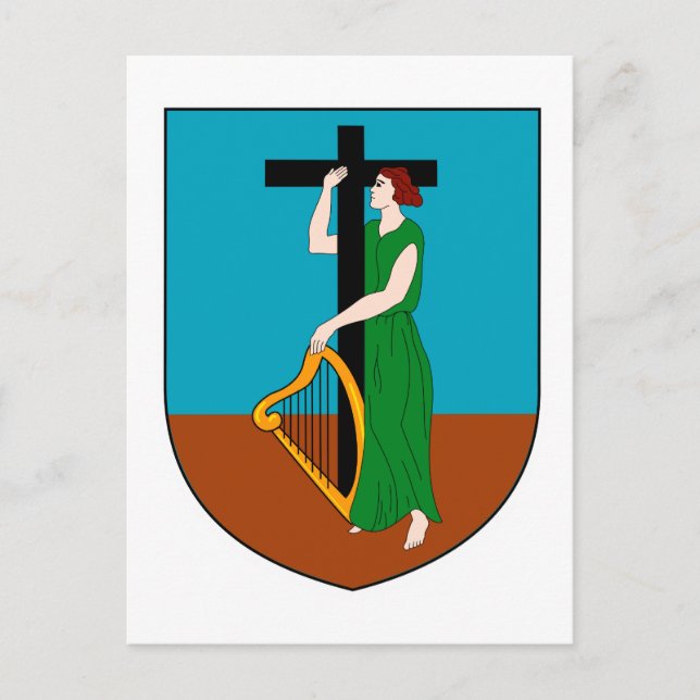 Montserrat Official Coat Of Arms Heraldry Symbol Postcard (Front)