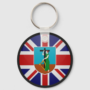 Montserrat quality Flag Circle Key Ring