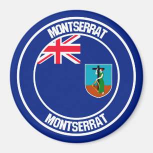 Montserrat Round Emblem Magnet
