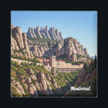 Montserrat Spain Magnet<br><div class="desc">Montserrat, located in Catalonia, Spain, is a breathtaking mountain range known for its striking serrated peaks, natural beauty, and spiritual significance. Situated about 30 miles northwest of Barcelona, Montserrat is home to the Benedictine Abbey of Santa Maria de Montserrat, a revered pilgrimage site housing the famous Black Madonna statue, "La...</div>