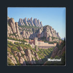 Montserrat Spain Magnet<br><div class="desc">Montserrat, located in Catalonia, Spain, is a breathtaking mountain range known for its striking serrated peaks, natural beauty, and spiritual significance. Situated about 30 miles northwest of Barcelona, Montserrat is home to the Benedictine Abbey of Santa Maria de Montserrat, a revered pilgrimage site housing the famous Black Madonna statue, "La...</div>