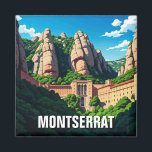 Montserrat Spain Magnet<br><div class="desc">Montserrat, located in Catalonia, Spain, is a breathtaking mountain range known for its striking serrated peaks, natural beauty, and spiritual significance. Situated about 30 miles northwest of Barcelona, Montserrat is home to the Benedictine Abbey of Santa Maria de Montserrat, a revered pilgrimage site housing the famous Black Madonna statue, "La...</div>