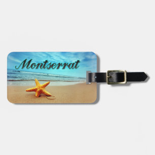 Montserrat starfish luggage tag