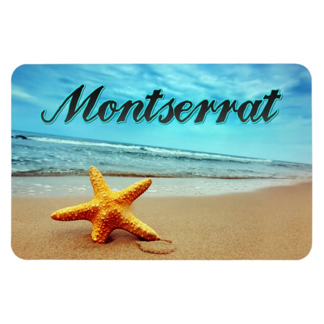 Montserrat starfish magnet (Horizontal)