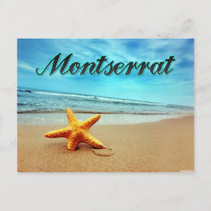 Montserrat starfish postcard