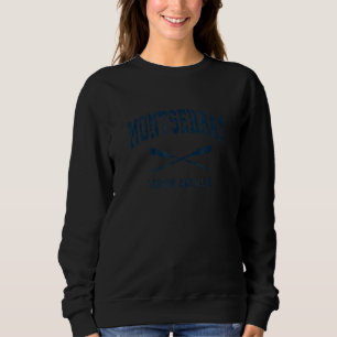 Montserrat Vintage Nautical Paddles Sports Oars Sweatshirt