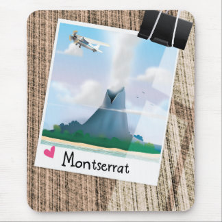 Montserrat Volcano vacation poster. Mouse Pad