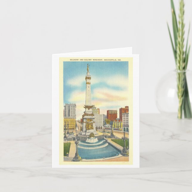 Monument Circle, Indianapolis, Note Card (Front)