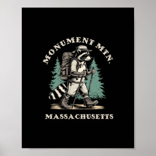 Monument Mountain Machusetts Hiking Trail Raccoon Poster